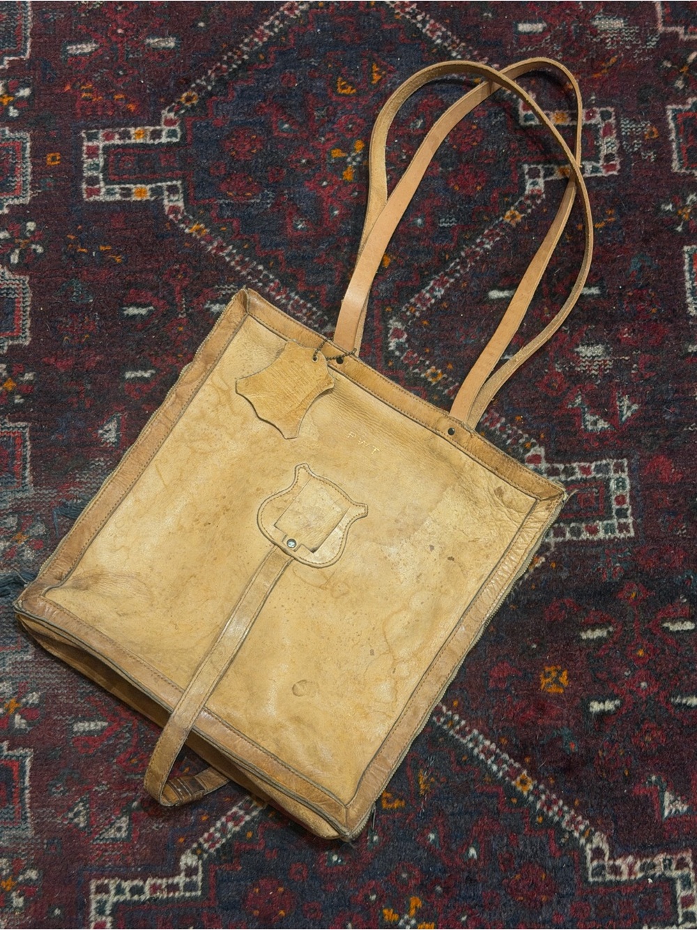 Handcrafted Tan Leather Tote Bag